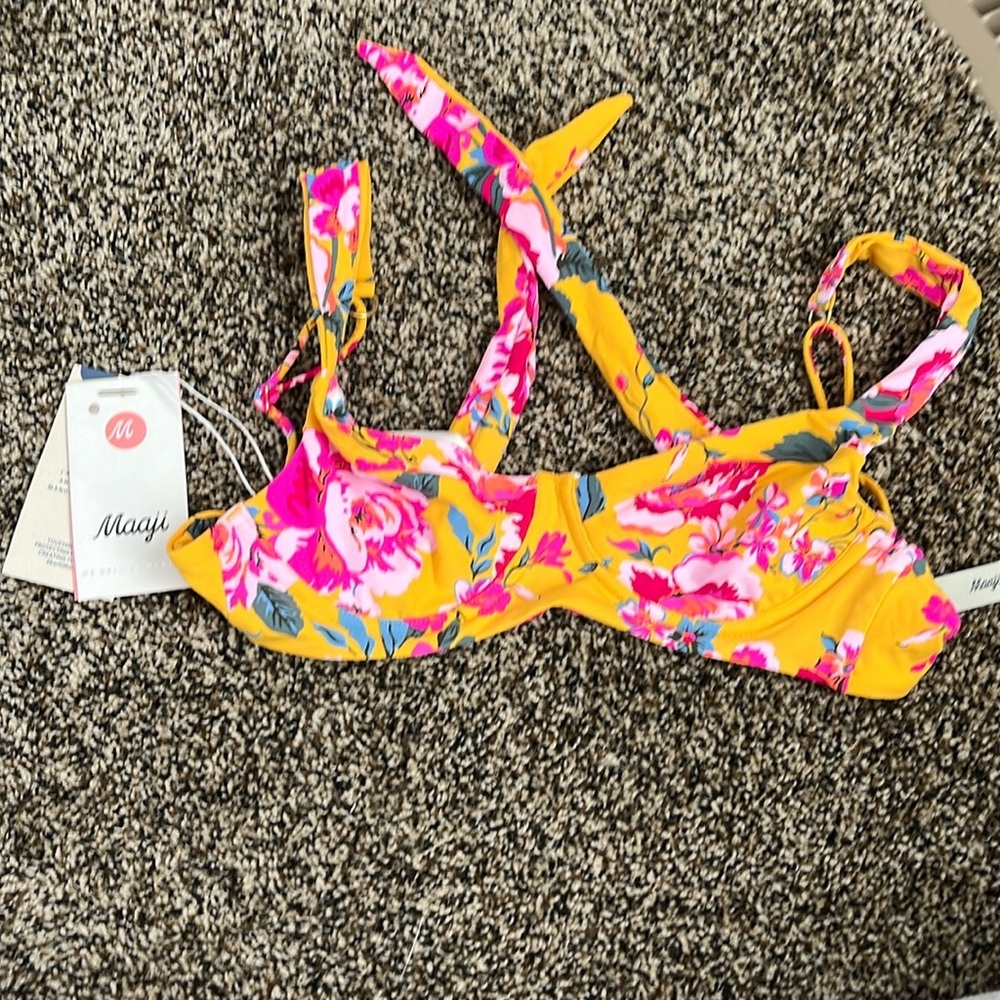 Maaji Reversible Floral Swim Top, NWT